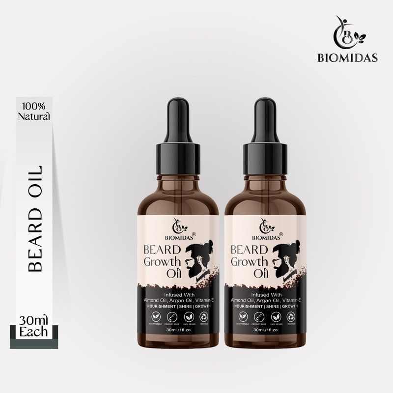 Biomidas Beard Booster Growth Oil For Men 60ML Hair Oil  (60 ml)