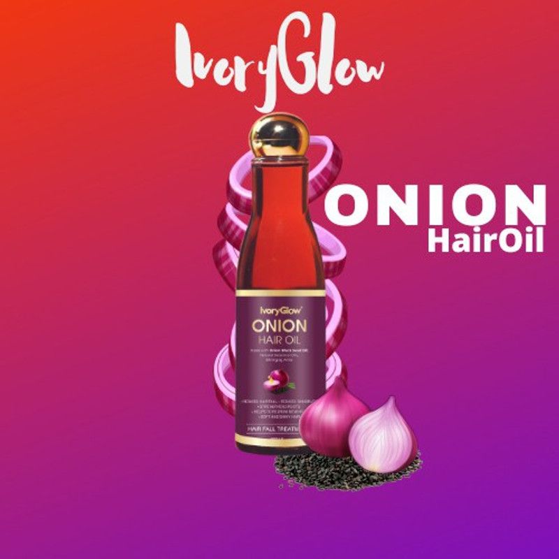 IVORYGLOW Onion Oil for Hair Regrowth & Hair Fall Control Hair Oil 200ML Hair Oil  (200 ml)