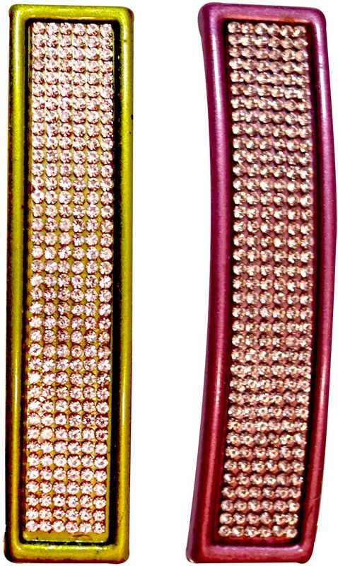 ADR JEWELLERY ADR Combo of 2 Diamond Look hair Clutchers for Women & Girl Hair Clip  (Multicolor)