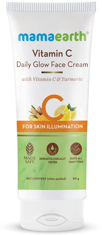 mamaEarth Vitamin C Daily Glow Face Cream With Vitamin C & Turmeric for Bright Skin  (80 g)