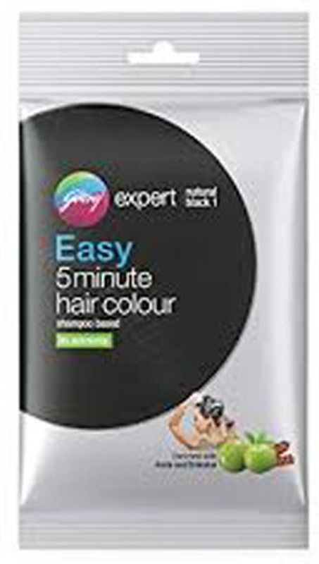 Godrej SHAMPOO BASED HAIR COLOR (BLACK) , BLACK