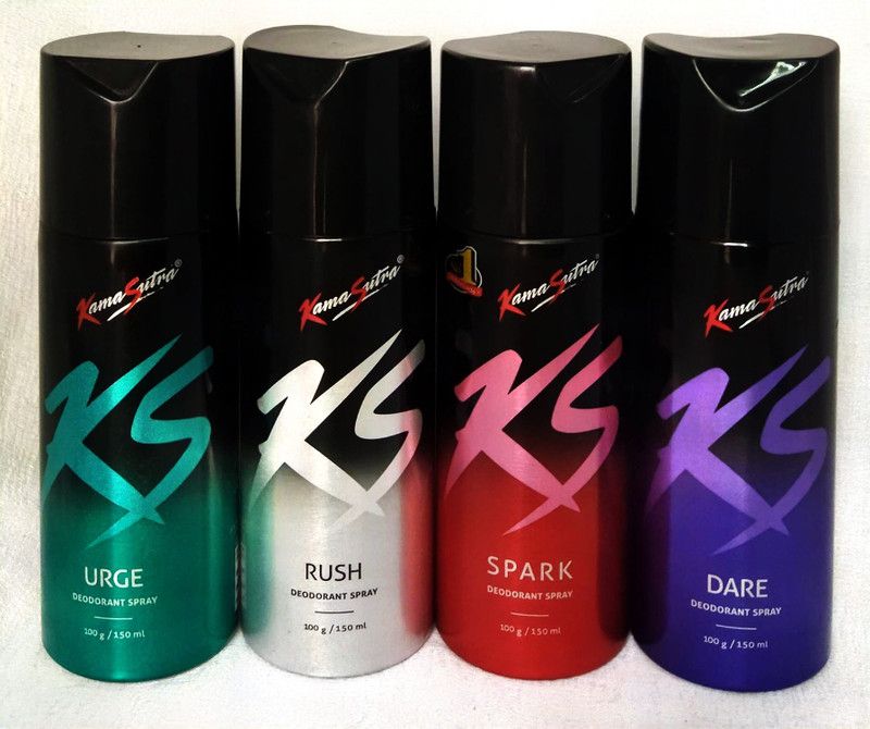 KS U-R-S-D (400g, PACK OF 4, 600ML) COMBO PACK Deodorant Spray - For Men & Women  (400 ml, Pack of 4)