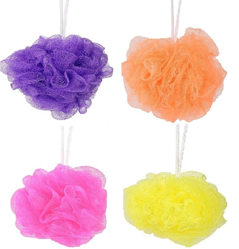 COOKWAGON KITCHEN ACCESSORIES Loofah  (Pack of 4, Purple, Orange, Pink, Yellow)