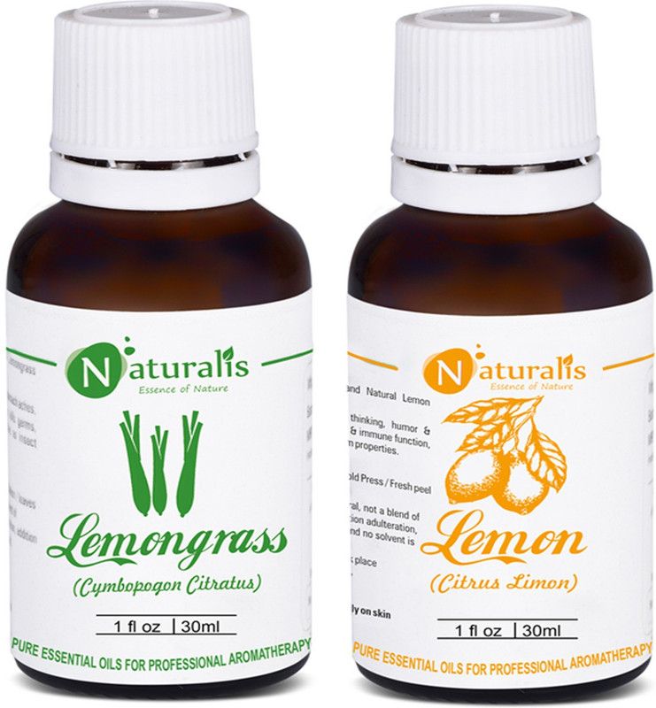 Naturalis Gift Pack of 2 - 30ml (Lemongrass Oil, Lemon Oil)  (30 ml)
