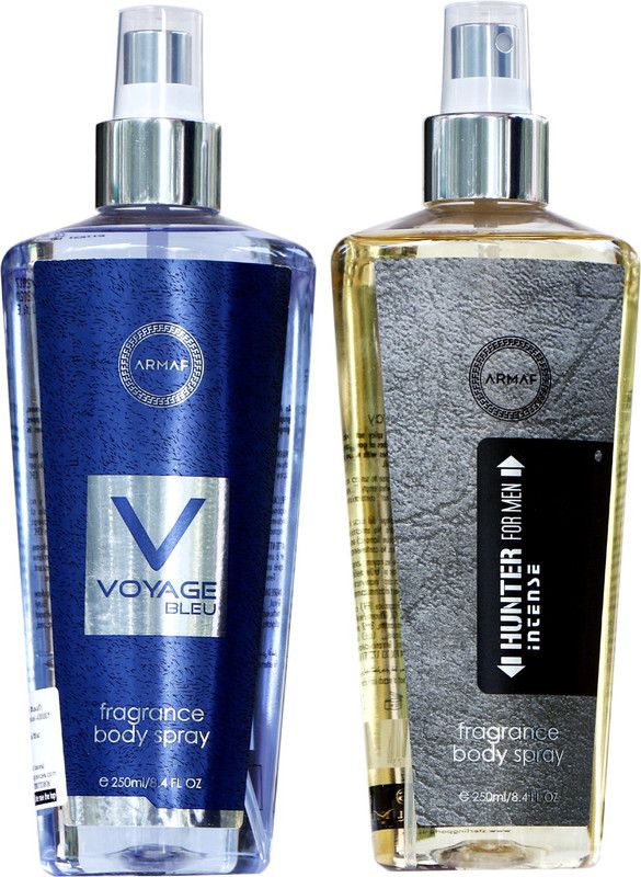 ARMAF VOYAGE BLEU AND HUNTER INTENCE Deodorant Spray - For Men & Women  (250 ml, Pack of 2)