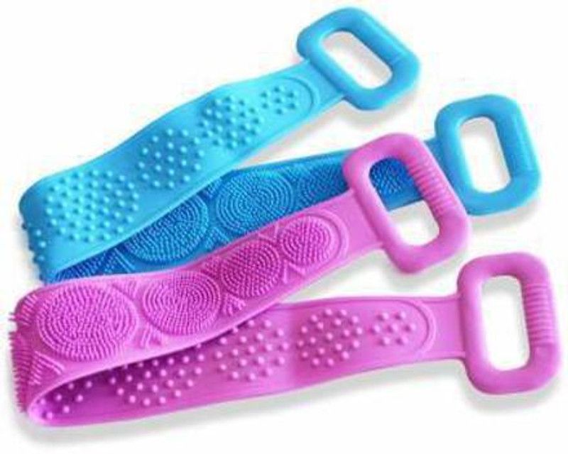 HUKBO Silicone Bathing Brush Exfoliating Back Scrubber for Shower Skin Deep Cleaning Massage Bath Body Scrubber