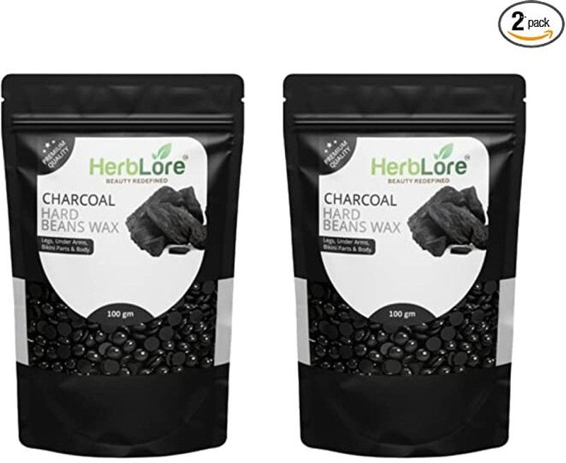 HerbLore Hair Body Wax Beans (Charcoal) Pack of 2 Wax  (200 g)
