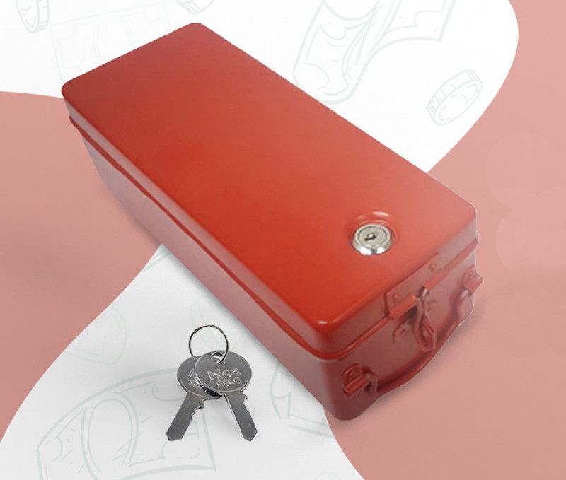 JAYCO Jewellery / Make-up / other valuables Storage Locker Box with Lock Jewellery Storage Box, Bank Locker Box Vanity Box  (Red)