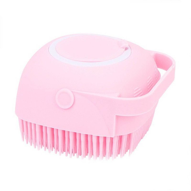 London Britches Cleaning Bath Brush, Silicone Soft Bath Body Brush with Shampoo Dispenser - Skin Massage Brush Bath