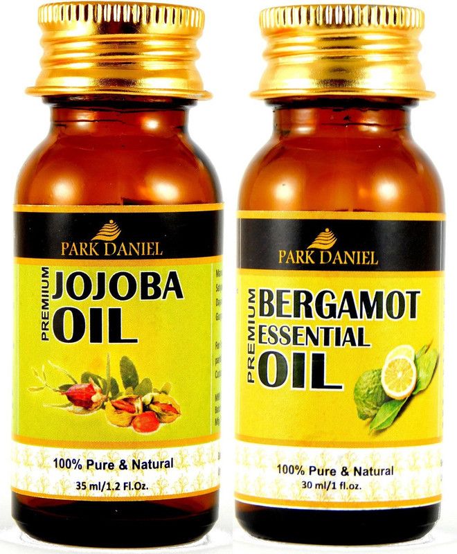 PARK DANIEL Pure and Natural Jojoba Carrier oil and Bergamot Essential oil combo of 2 bottles of 30 ml60 ml) Hair Oil  (60 ml)