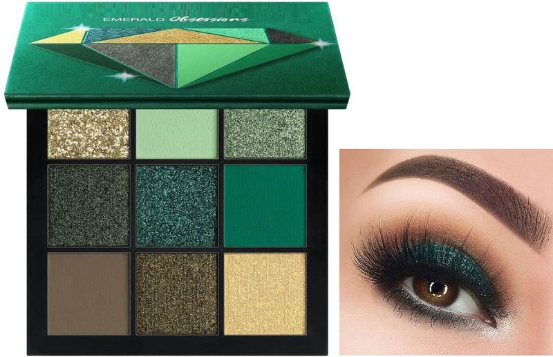 GABBU Obsessions Emerald Gem Matte and Shimmer Eyeshadow 9.9 g  (MULTI COLOR)