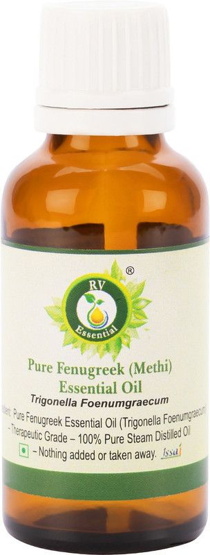 R V Essential Pure Fenugreek (Methi) Essential Oil 30ml- Trigonella Foenumgraecum (100% Pure and Natural Steam Distilled)  (30 ml)