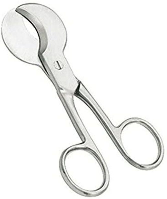 MOWELL Umbilical Cord Cutting Scissors with Rounded Tips Stainless Steel Scissors  (Set of 1, Silver)