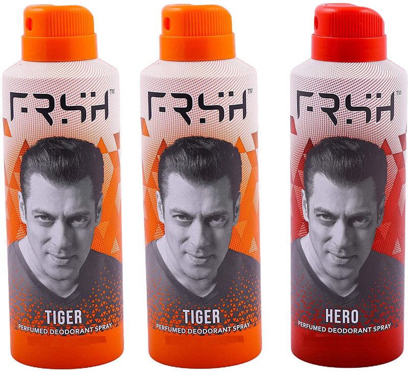Frsh 2 Tiger & 1 Hero Perfume 150 ml Each Deodorant Spray - For Men  (450 ml, Pack of 3)