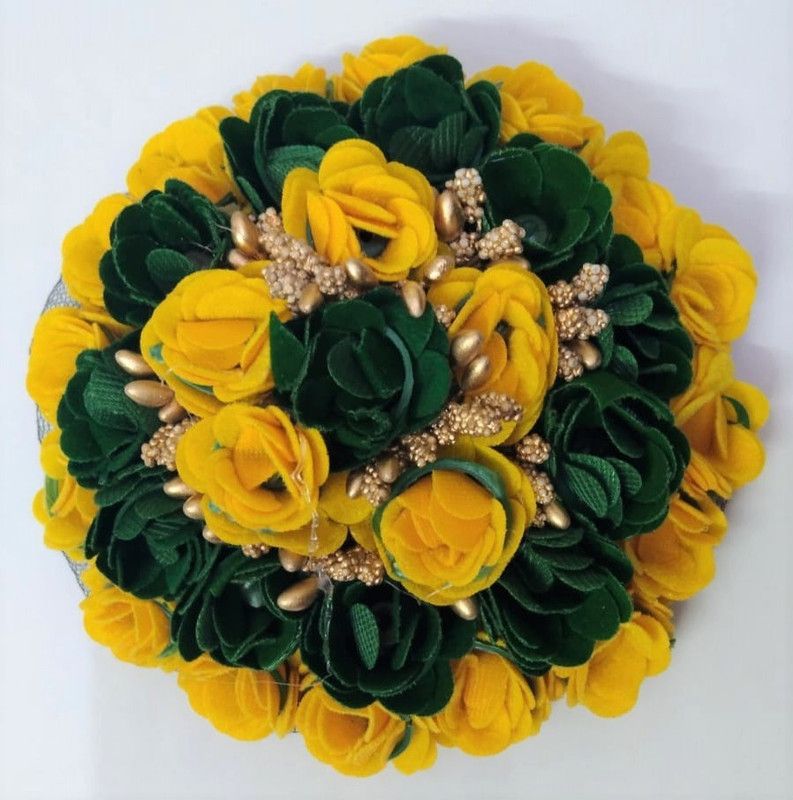 Arosha Reusable Multicolor Rose flower Bun Juda Gajra Bun Accessory for Women ,Girls Bun  (Multicolor)