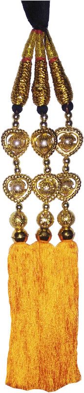 Harshitanjal Punjabi Parandi Paranda Choti Braid Tassles Hair Accessories for Girls and Women Braid Extension  (Yellow)