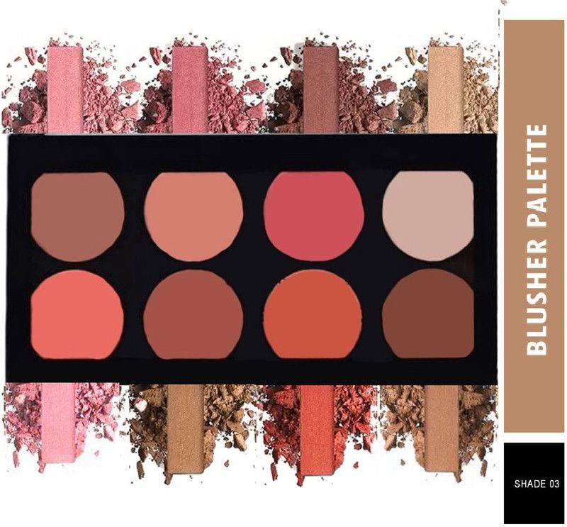 Facejewel Matte blusher with highlighter and contour palette | Shade-02  (Shade-02)
