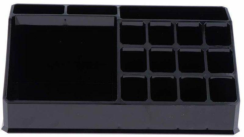 FAVRRITO 16 Compartment Cosmetic & Make up Organizer (BLACK) JEWELRY BOX, LIPSTICK STORAGE BOX, MACK-UP STORAGE BOX Vanity Box  (Black)
