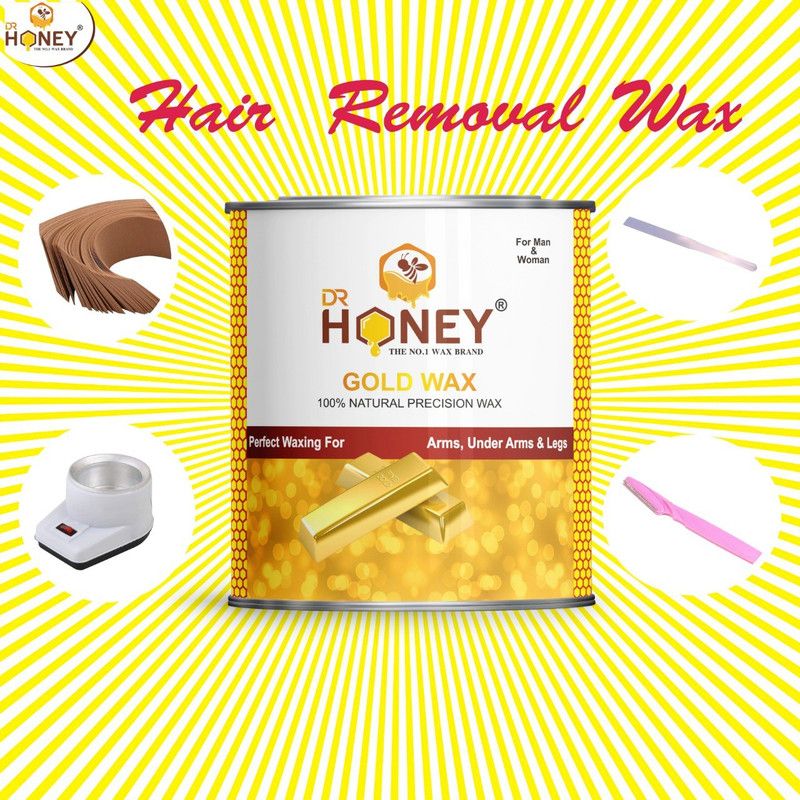 DR.HONEY gold wax strip face Razor wax knife heater all skin wax full body good 600 gram Wax  (600.1 g)