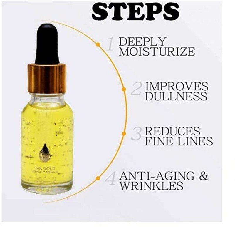 YAWI PERFECT 24 K GOLD BEAUTY FACE SHINNING FAST ABSORBING SERUM  (15 ml)