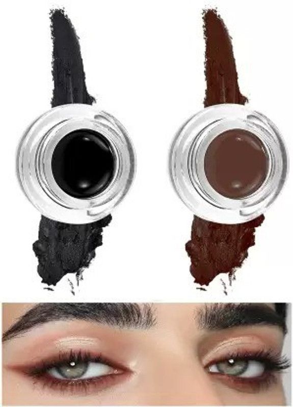 BTNT NEW TOUCH MATTE & WATER PROOF BROWN & BLACK GEL EYE LINER 6 g  (BLACK, BROWN)