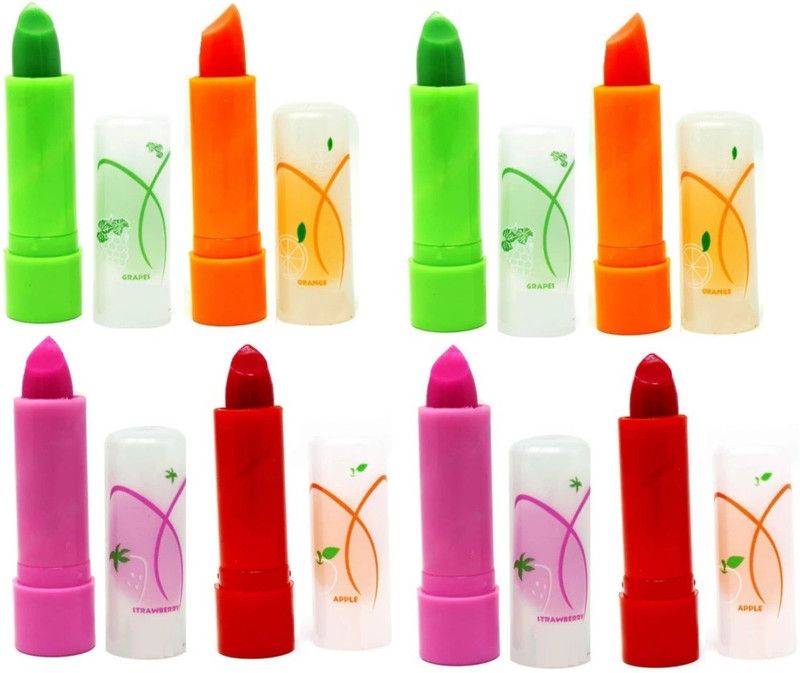 EVERERIN Professional Moistourizer Change Sexy Temperature Color And Lip Care Lip Balm FRUITY  (Pack of: 8, 19.2 g)