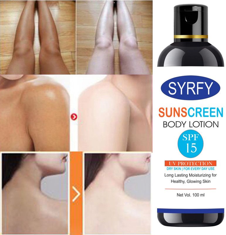 SYRFY Skin Sunscreen Lotion SPF15 PA+ For Indian Skin 100ml\- - SPF 15 PA+ (100 ml) - SPF 15  (100 ml)