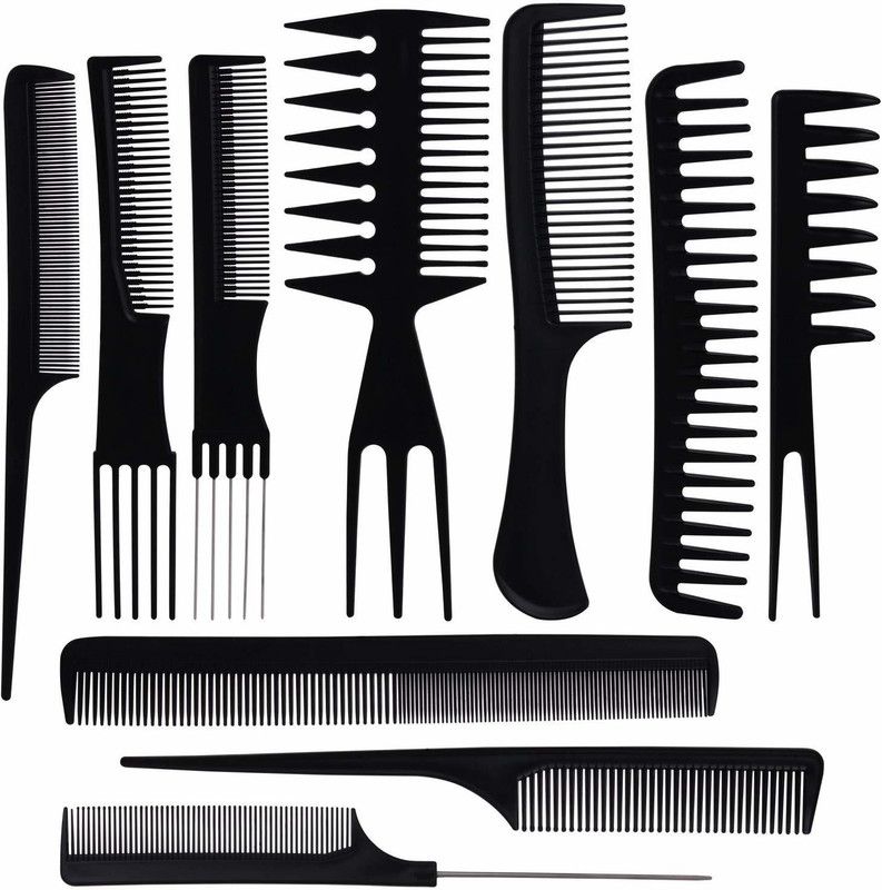 BS-MALL Einfac Professional All Hair Types Styling Comb Set 10 Pieces