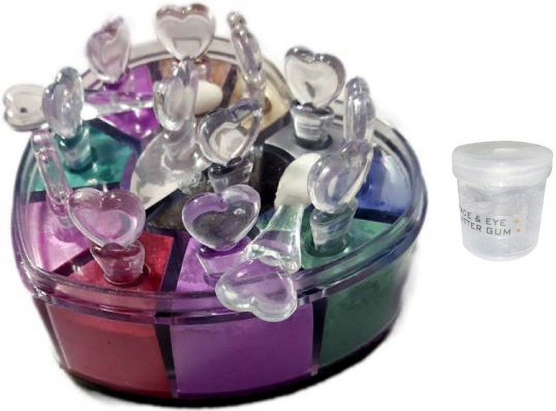 Elecsera Shimmering Powder 12 Color Fashion Style with One Glue  (Multicolor)