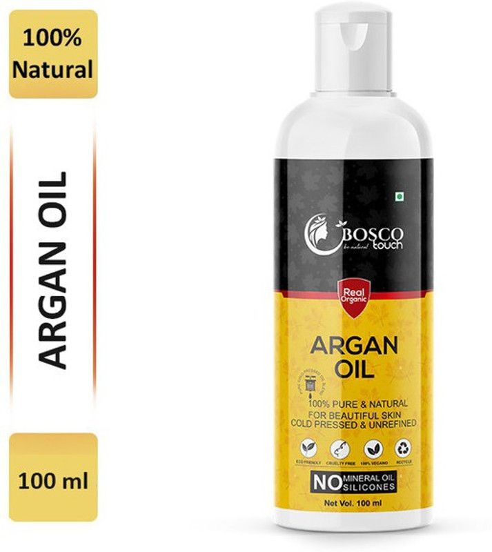 Bosco Touch 100% Pure Unrefined Argan Oil For Hair Conditioning & Frizz Free Stronger Hair, Softer Hair & Skin Nourishment 100ML (For Men & Women) Hair Oil  (100 ml)