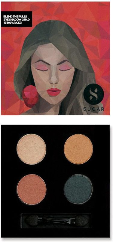SUGAR Cosmetics Blend The Rules Eyeshadow Quad Paparazzi 5 g  (13 Paparazzi)