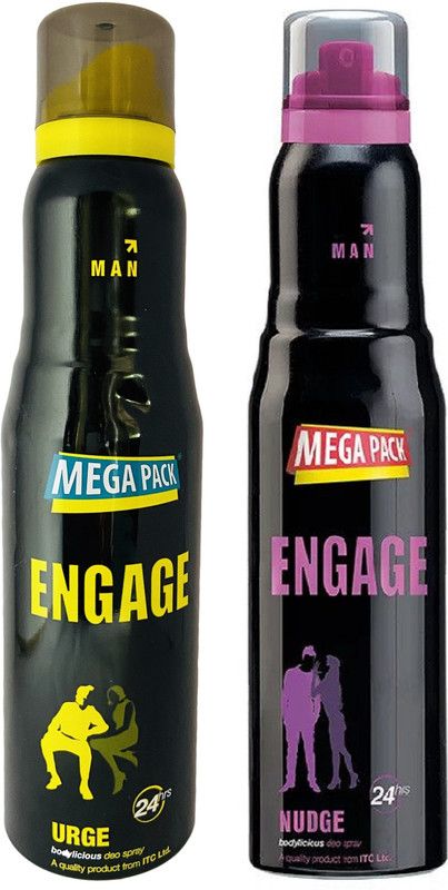 Engage Urge and Nudge Maga Pack Deodorant Spray for Men 220ml Each (Pack of 2) Deodorant Spray - For Men & Women  (440 ml, Pack of 2)
