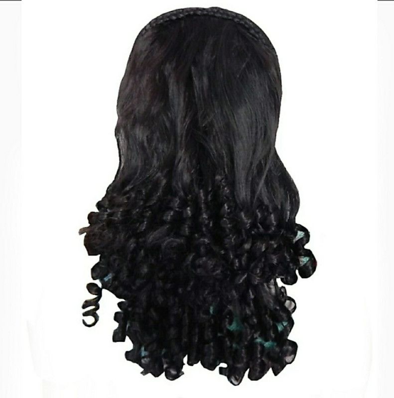 Royal traders Natural black 2 sided step long step cut pony clutcher Hair Extension