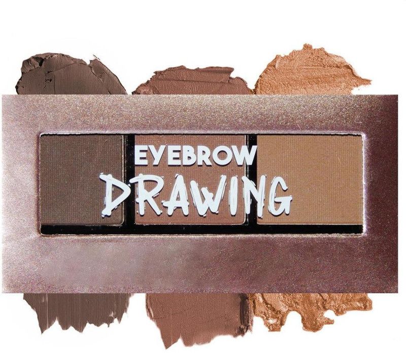 VARS LONDON eyebrow powder cake | eyebrow enhancer powder cake | black eyebrow powder | brown eyebrow cake powder | eyebrow powder cake combo palette | black and brown eyebrow pencil combo 12 g  (multicolor)