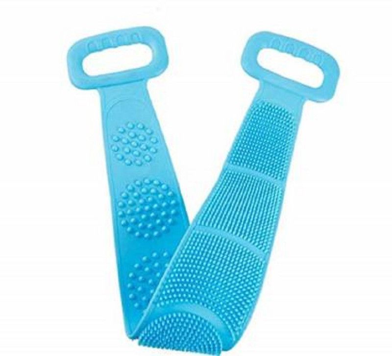 Radhe Body Wash Silicone Body Scrubber Belt Double Side Shower Belt Removes Bath Towel Waterproof Easy Foot Cleaner Cleaning Brush