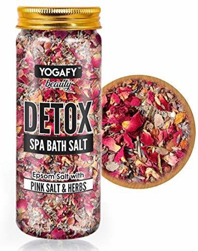 YOGAFY Epsom Bath Salt With Pink Salt And Herbs (250 gm) ||Jar Pack||  (250 g)