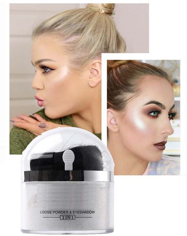 YAWI BEST 3D GLOWING BRIGHTEN SHIMMERY SHINY SILVER GLITTER HIGHLIGHTER POWDER  (SILVER)