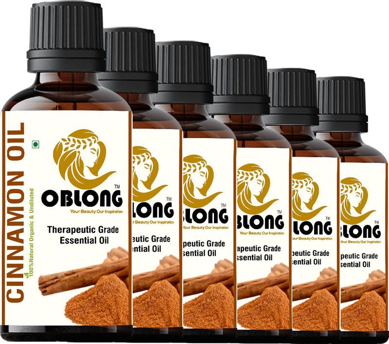 OBLONG PREMIUM QUALITY 100% ORGANIC CINAMON OIL 6 BOTTLE(S) OF 10ML  (60 ml)