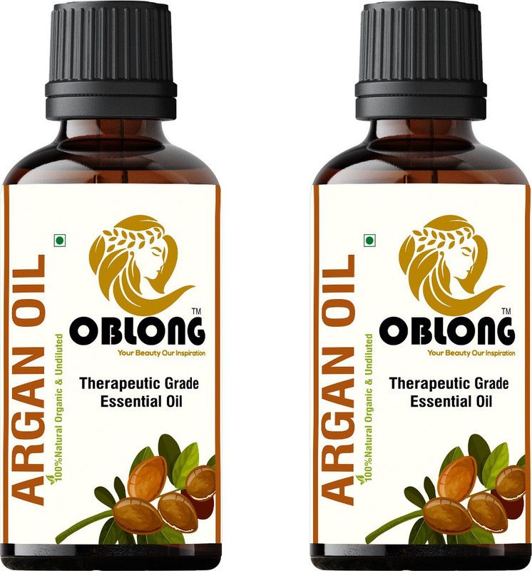 OBLONG PREMIUM QUALITY 100% ORGANIC ARGAN OIL 2 BOTTLE(S) OF 10ML  (20 ml)