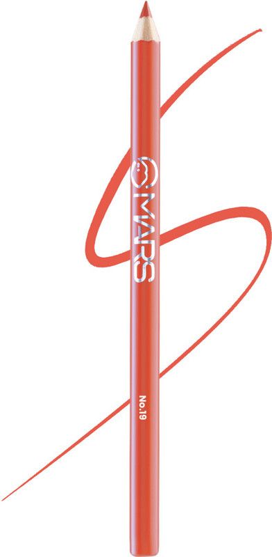 MARS Lip & Eyeliner Pencil Long Lasting Water Proof-(Orange 19),0.6 Gm 1 g  (Orange)
