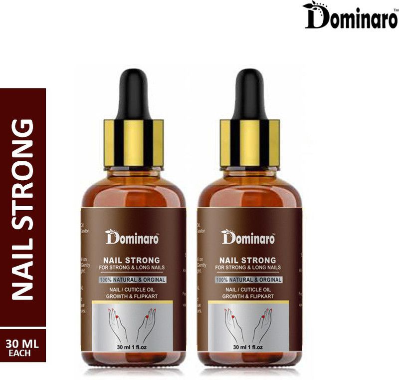 Dominaro Premium Nail & Cuticle Growth Oil- For Nail Growth, Repair & Cuticle Care(30 ml) Pack of 2 Bottle 60 ml Yellow  (Pack of 2)