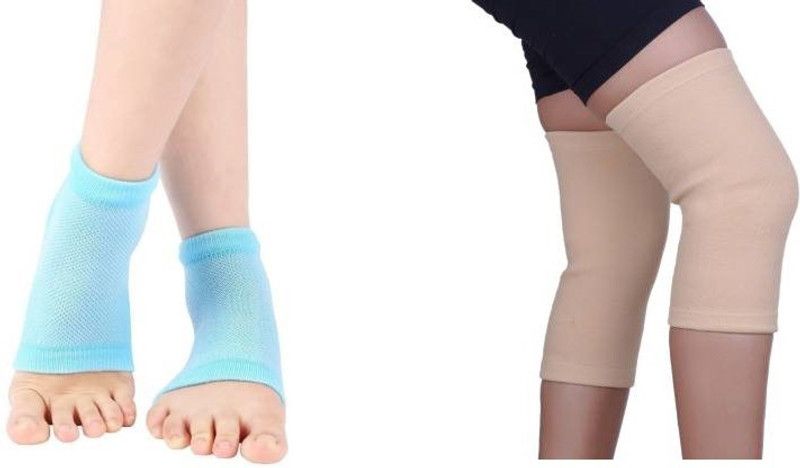 Classic deal Heel Pain Relief Heel Protector Socks For Men And Women& Knee support(PACK OF2)