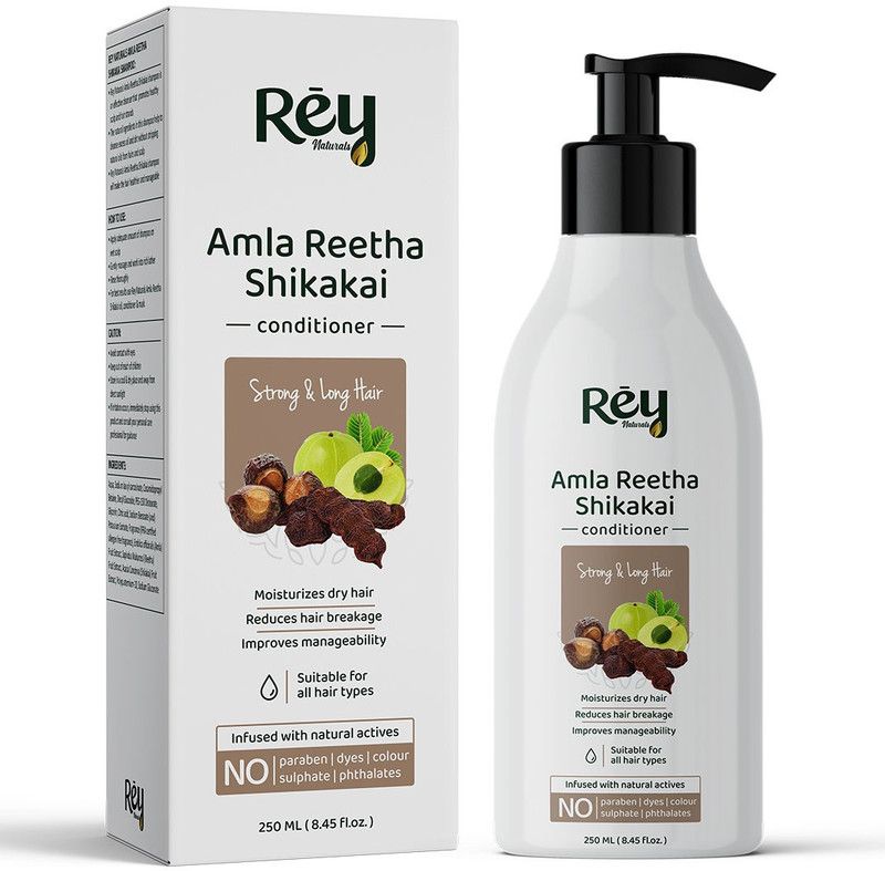 Rey Naturals Amla Reetha Shikakai Hair Conditioner for Strong & Long Hair, 250ML  (250 ml)