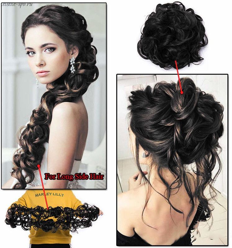 SAMYAK long frill style for chignons and long braided hair style wedding party Hair Extension