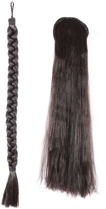 Honbon Combo Wig And Prandi For Women And Girls, Extension 25-28 (Brown) Hair Extension