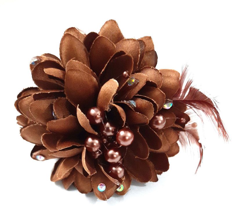 DRESSED UP DIVAS gorgeous sunflower for women and girls Hair Pin  (Brown)