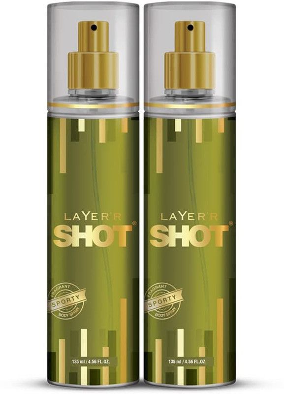 LAYER'R SHOT SPORTY COMBO PACK OF (2x135ML) Body Spray - For Men  (135 ml, Pack of 2)