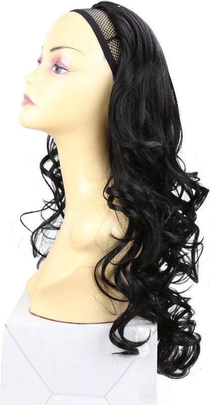 Wig-O-Mania Christina 3/4 Stylish in High Heat Japanese Fibre Black Hair Extension