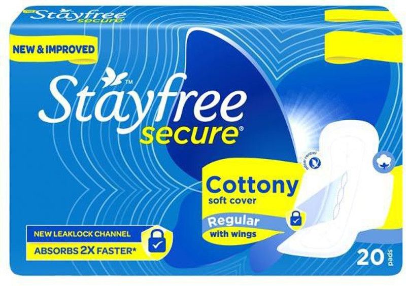 STAY FREE Secure Cottony Regular Wings (20 Count) Sanitary Pad