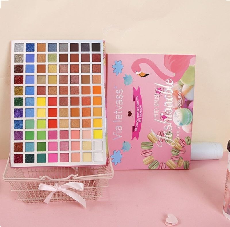 STUNHUB Ultimate 88 Pigmented colors Eyeshadow Palette Long wearing and Easily Blendable 132 g  (Pink)